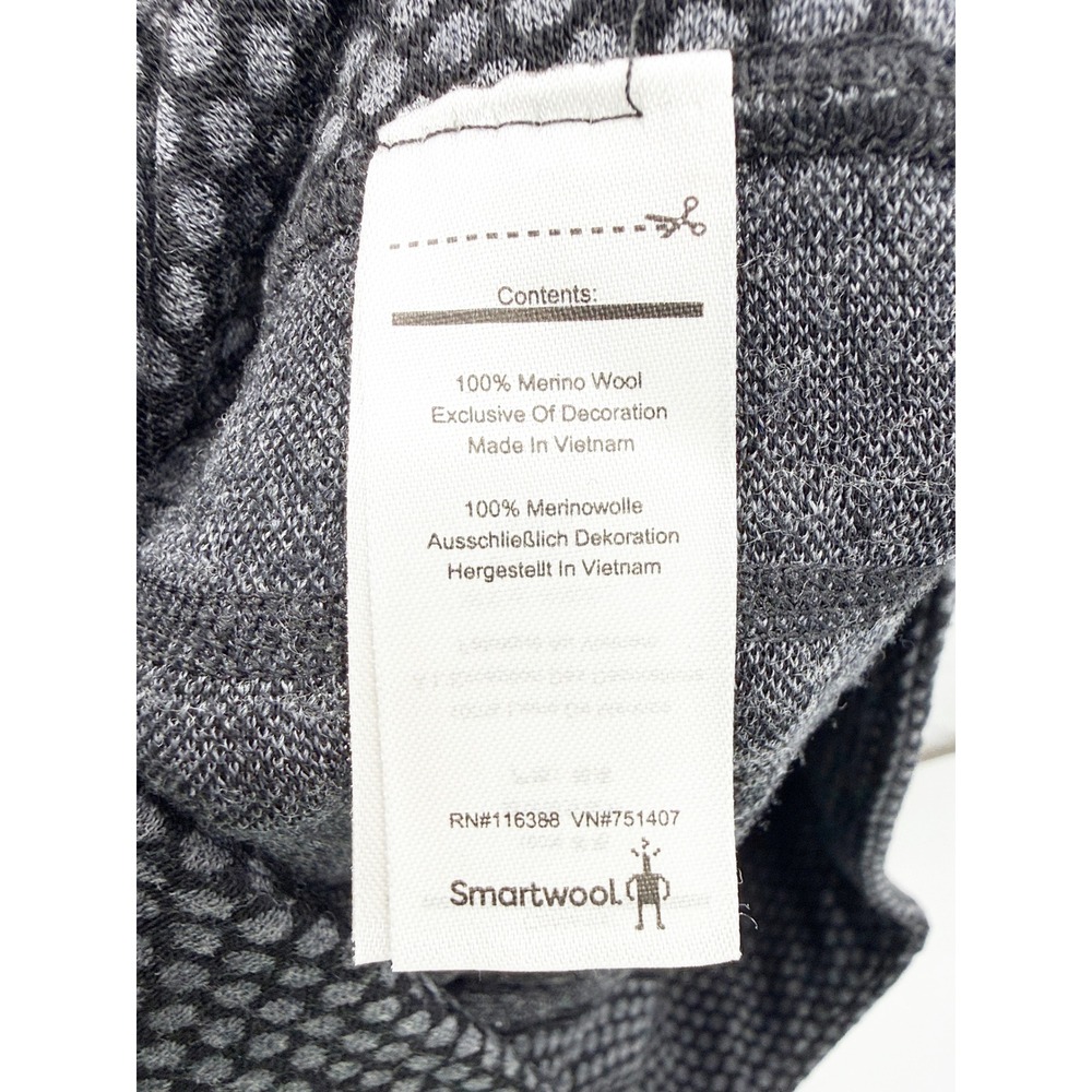 Smartwool Merino 250 Base Layer Bottom Leggings Black Grey Dot Womens Large - Picture 9 of 11